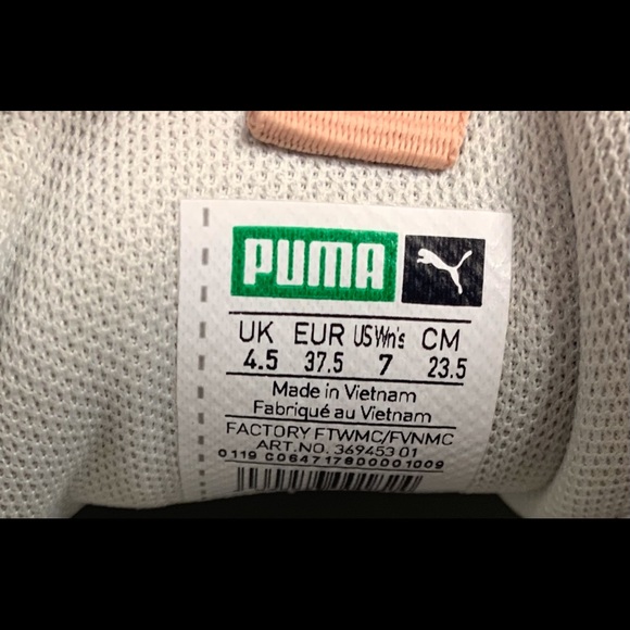 Puma Peach Thunder Rive Gauche Suede Sneaker Womens Size 7 Athletic Shoe - Picture 8 of 10